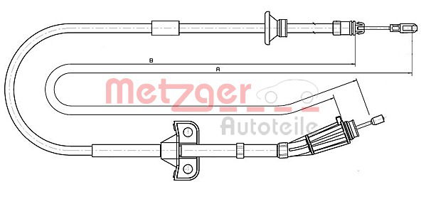 Seilzug, Feststellbremse hinten links Metzger 10.8189 von Metzger