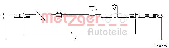 Seilzug, Feststellbremse hinten links Metzger 17.4225 Seilzug, Feststellbremse hinten links Metzger 17.4225 von Metzger