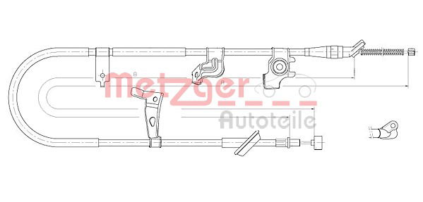 Seilzug, Feststellbremse hinten links Metzger 17.5061 von Metzger