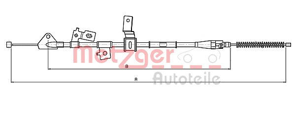 Seilzug, Feststellbremse hinten links Metzger 17.5070 Seilzug, Feststellbremse hinten links Metzger 17.5070 von Metzger