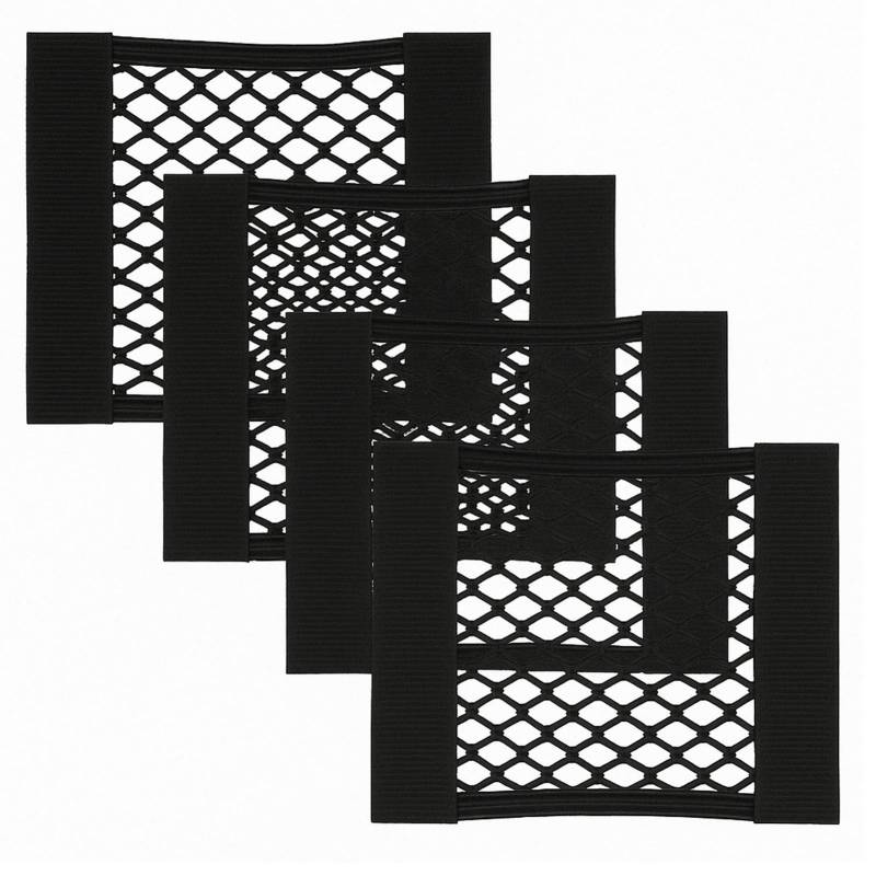 4PCS Kofferraum Netztasche, Auto Gepäcknetz, 30 X 25cm, Universelle Gepäcknetz Organizer, Elastisches Kofferraumnetz Mit Klettverschluss Für Auto Und Suv, Optimale Aufbewahrungslösung Für Mehr Ordnung von Mewtush