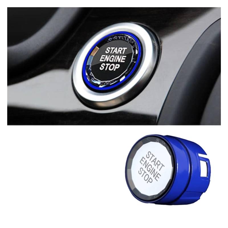 Innenzubehör Für 5 6 7 Serie F10 F11 F12 F01 F02 2009-2013 Auto Kristall Start Stop Motor Schalter Taste Abdeckung Auto Dekorative(Blue) von Mfibbmf