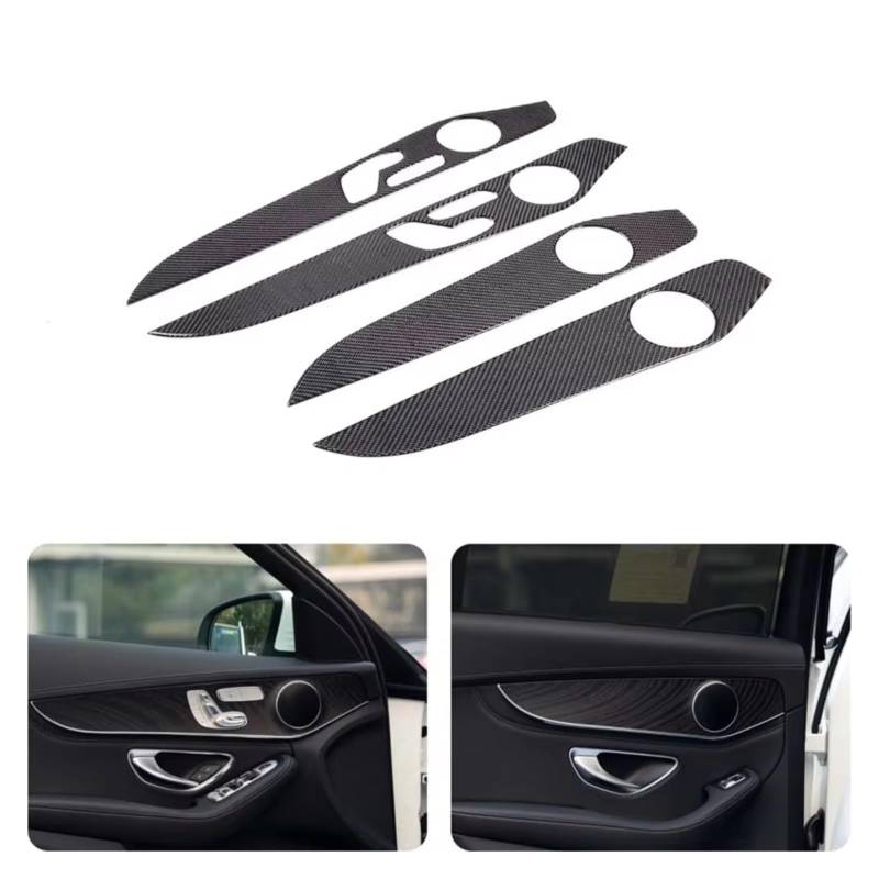 Innenzubehör Für Benz C Für GLC Klasse W205 2014-2020 4X Weiche Carbon Faser Innentür Dekoration Panel Abdeckung Borte Auto Dekorative(Style I) von Mfibbmf