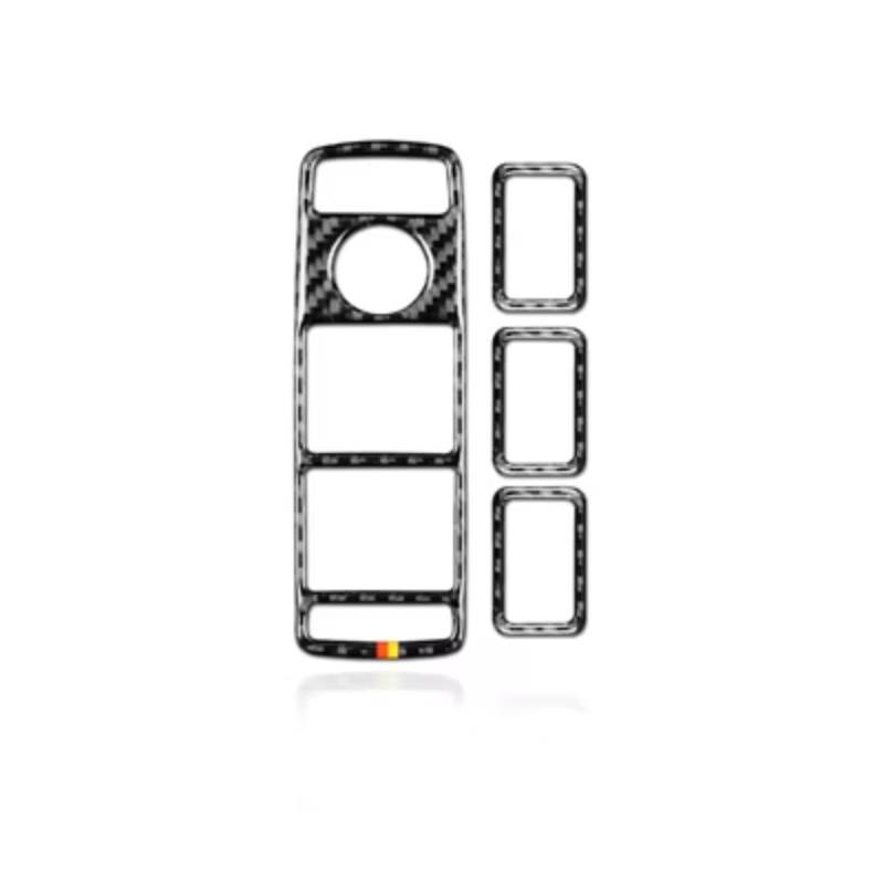 Innenzubehör Für Benz W204 Für GLA X156 Für CLA C117 A W176 B W246 Klasse W212 W218 X204 Auto Fenster Schalter trim Abdeckung Auto Dekorative(Carbon with strips) von Mfibbmf