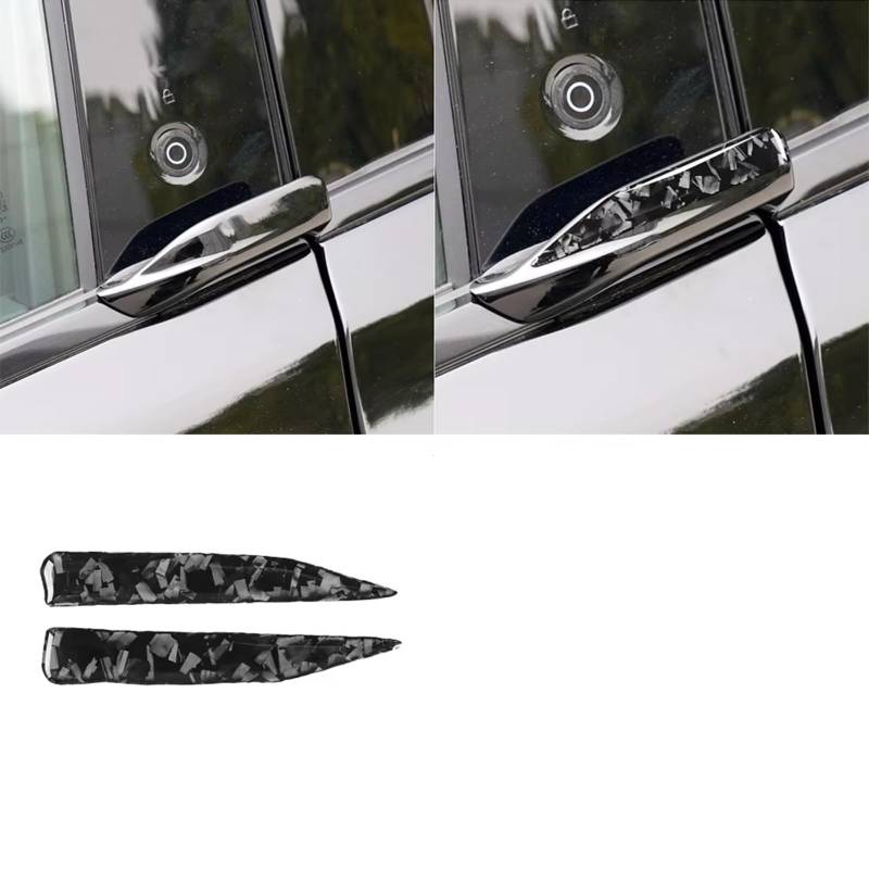 Innenzubehör Für Ford Für Mustang Für Mach-E 2021 2022 Auto Außen Äußere Tür Griff Panel Trim Abdeckung Aufkleber Auto Dekorative(Forged Carbon Fiber) von Mfibbmf