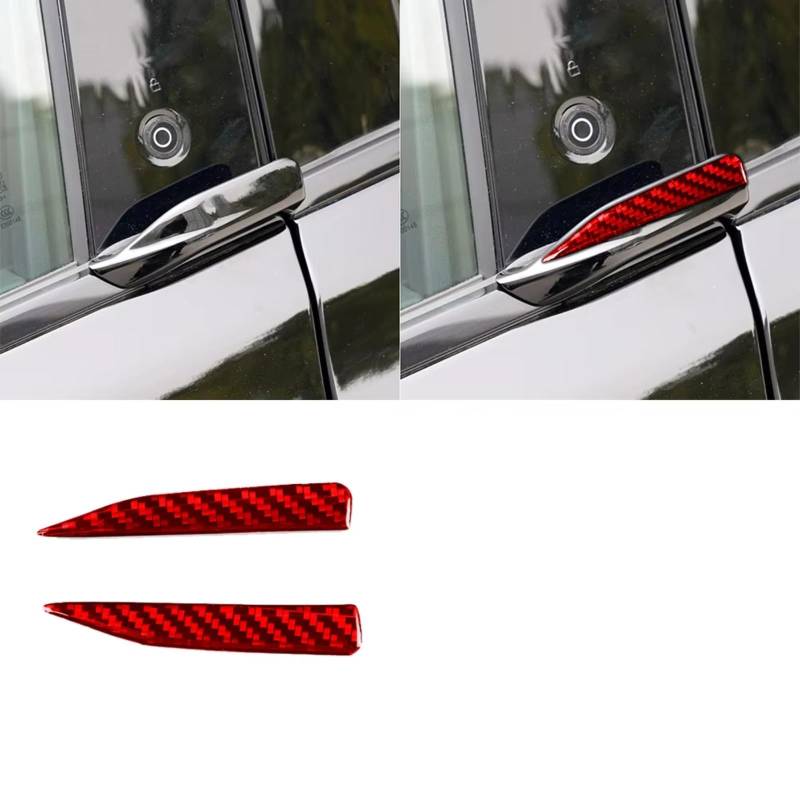 Innenzubehör Für Ford Für Mustang Für Mach-E 2021 2022 Auto Außen Äußere Tür Griff Panel Trim Abdeckung Aufkleber Auto Dekorative(Red) von Mfibbmf