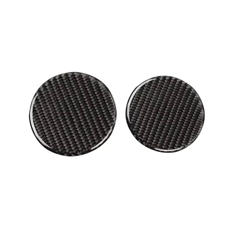 Innenzubehör Für Ford Für Mustang GT 2015-2021 Auto Carbon Fiber Innen Auto Wasser Tasse Slot Dichtung Trim Abdeckung Aufkleber aufkleber Dekor Auto Dekorative(Schwarz) von Mfibbmf