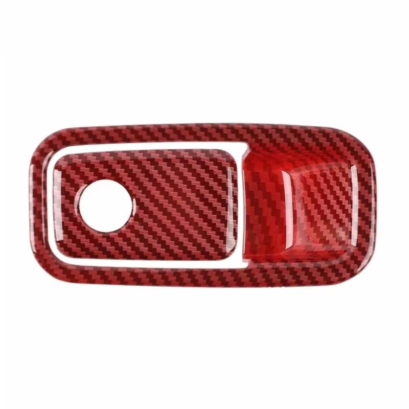 Innenzubehör Für Ford für Bronco 2021-2024 Auto Copilot Lagerung Box Schalter Dekoration Abdeckung Trim Innen Auto Dekorative(Red carbon fiber) von Mfibbmf