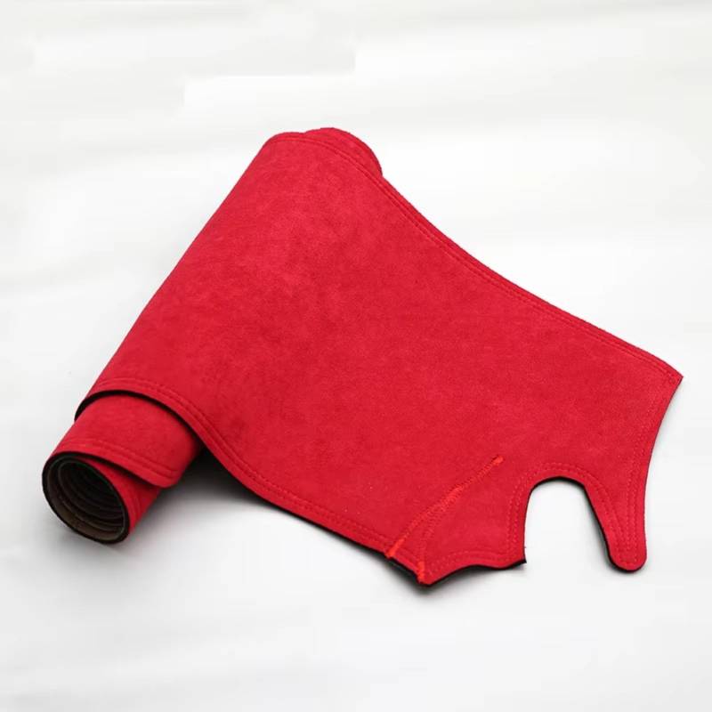 Innenzubehör Für KIA EV6 GT Für LINIE EV 2021-2024 Wildleder Dashmat Dash Matte Abdeckung Dashboard Pad Sonnenschirm Nicht-slip Teppich Auto Dekorative(Red,RHD_WITHOUT HUD) von Mfibbmf