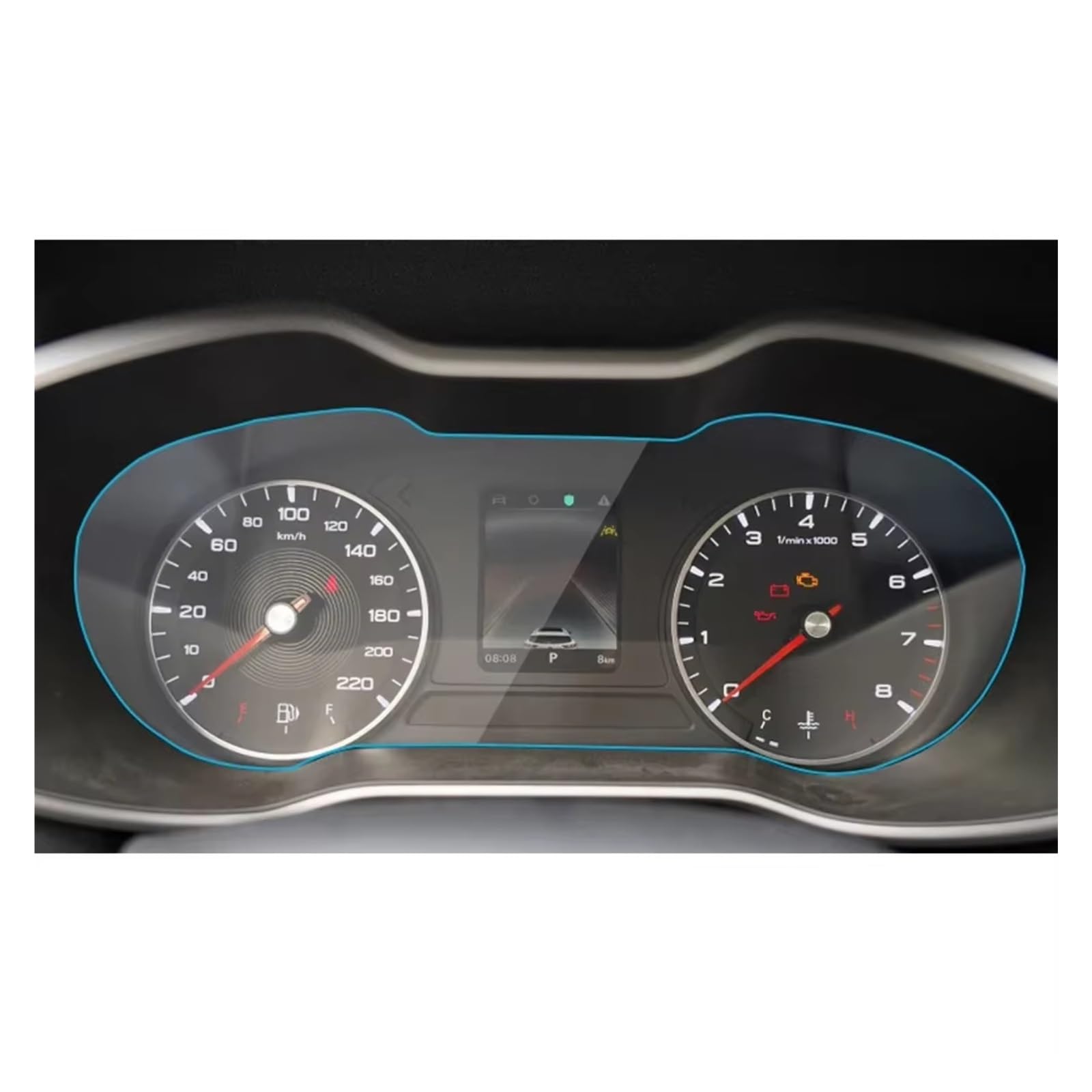 Innenzubehör Für MG ZS 2017-2020 Auto GPS Navigation Gehärtetes Glas Display-schutzfolie Aufkleber Auto Zugang Auto Screen Protector Auto Dekorative(Instrument Film) von Mfibbmf