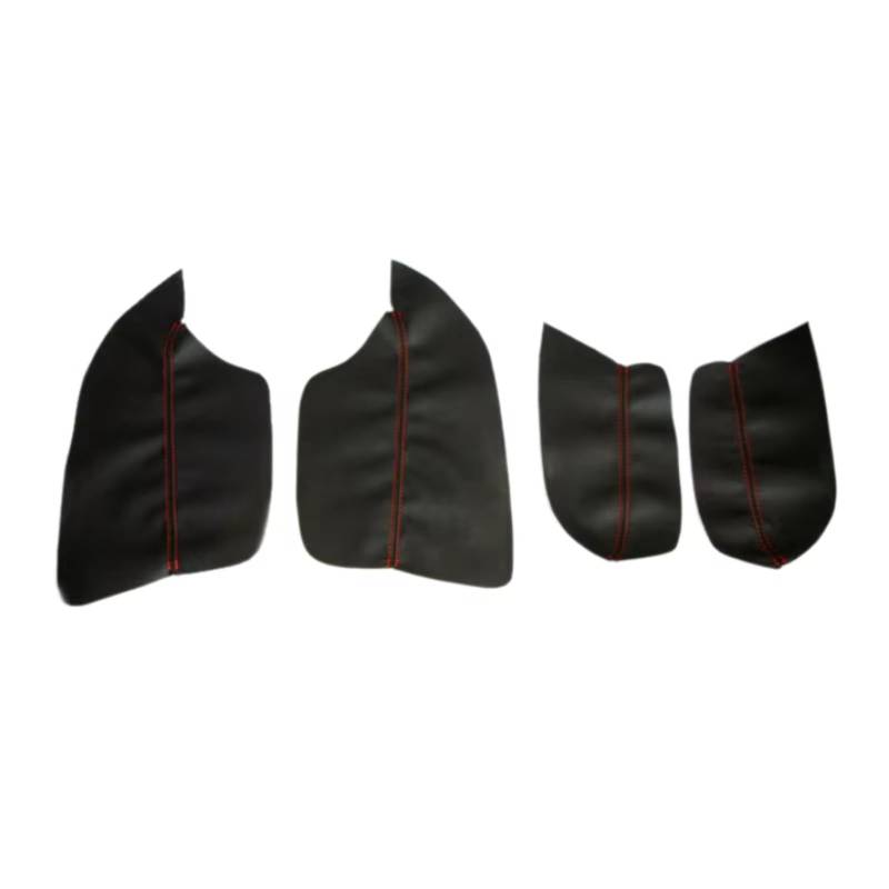 Innenzubehör Für Mitsubishi Für ASX 2013-2016 Auto-styling Tür Armlehne Panel Haut Abdeckung Aufkleber Trim Weiche Leder Tür armlehne Abdeckung Auto Dekorative(Black-red line) von Mfibbmf