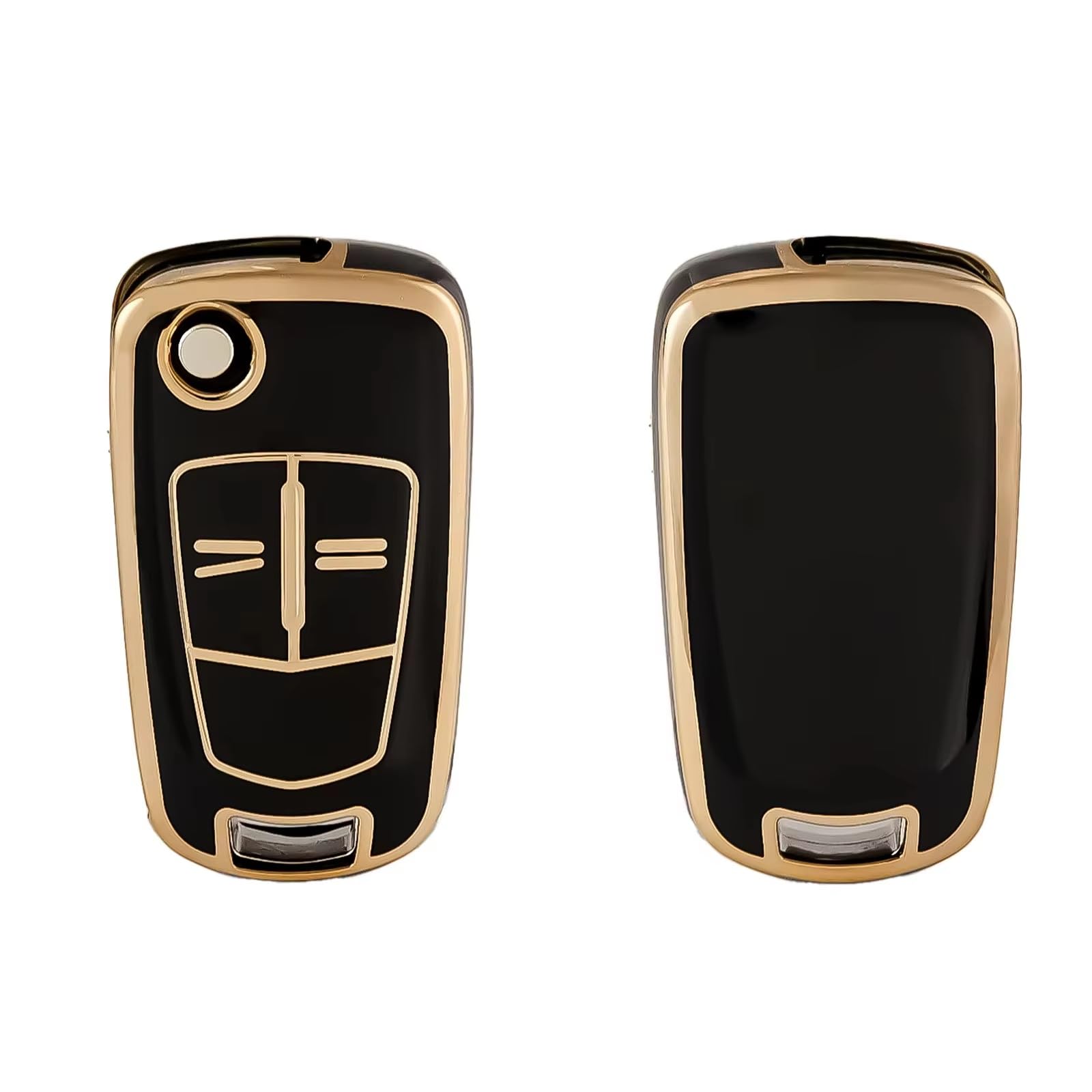 Innenzubehör Für Opel für Astra H für Corsa D für Vectra C für Zafira für Astra für Vectra für Signum Soft TPU Key Case Cover Schlüsselanhänger Auto Dekorative(Black g) von Mfibbmf
