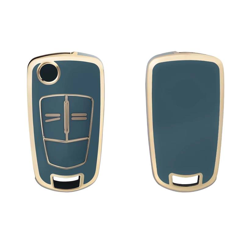 Innenzubehör Für Opel für Astra H für Corsa D für Vectra C für Zafira für Astra für Vectra für Signum Soft TPU Key Case Cover Schlüsselanhänger Auto Dekorative(Blue g) von Mfibbmf