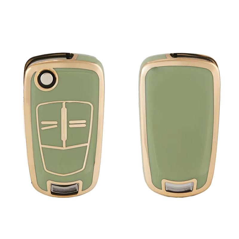 Innenzubehör Für Opel für Astra H für Corsa D für Vectra C für Zafira für Astra für Vectra für Signum Soft TPU Key Case Cover Schlüsselanhänger Auto Dekorative(Green g) von Mfibbmf
