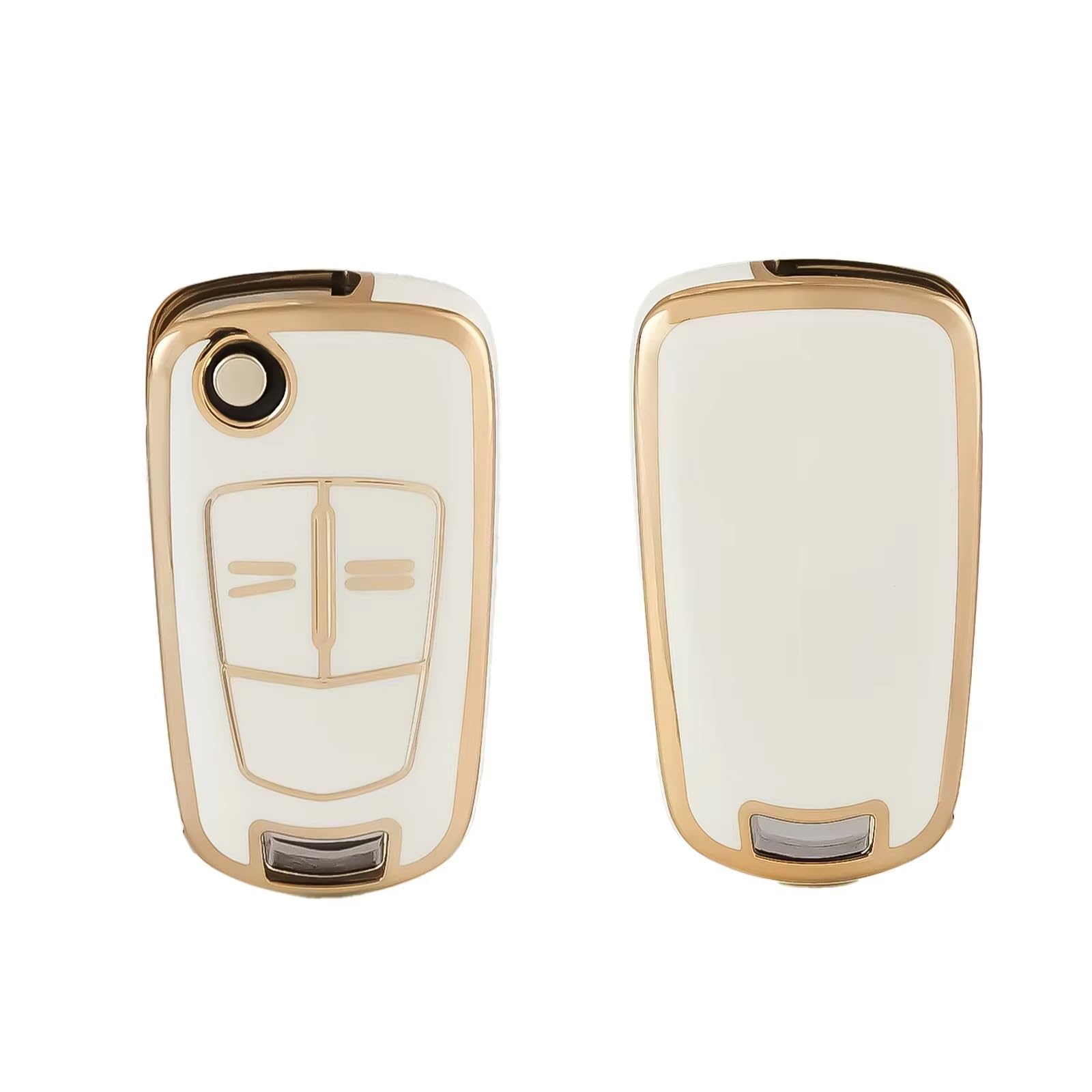 Innenzubehör Für Opel für Astra H für Corsa D für Vectra C für Zafira für Astra für Vectra für Signum Soft TPU Key Case Cover Schlüsselanhänger Auto Dekorative(White g) von Mfibbmf