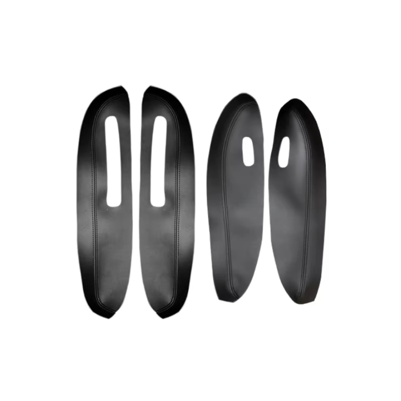 Innenzubehör Für Peugeot 307 2004-2013 Autotür Armlehne Panel Abdeckung Trim Leder Tür Armlehne Abdeckung Auto Dekorative(4pcs Black) von Mfibbmf