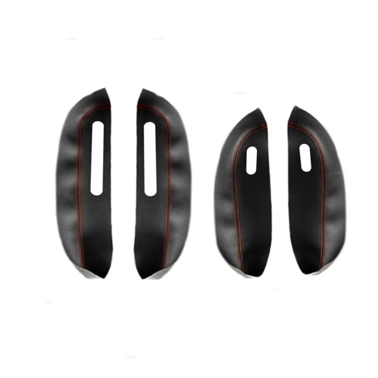 Innenzubehör Für Peugeot 307 2004-2013 Autotür Armlehne Panel Abdeckung Trim Leder Tür Armlehne Abdeckung Auto Dekorative(4pcs Black-red line) von Mfibbmf