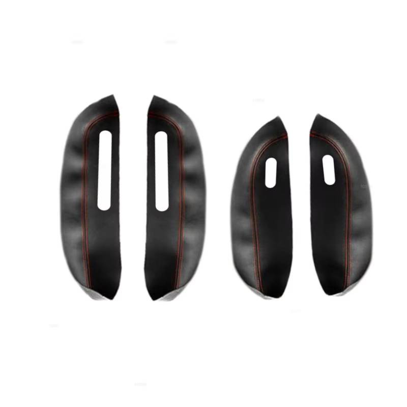 Innenzubehör Für Peugeot 307 2004-2013 Autotür Armlehne Panel Abdeckung Trim Leder Tür Armlehne Abdeckung Auto Dekorative(4pcs Black-red line) von Mfibbmf
