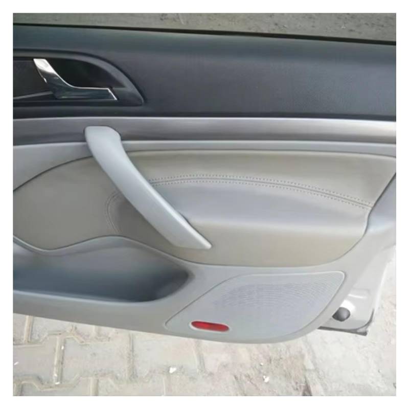 Innenzubehör Für Skoda Für Octavia 2007 2008 2009 2010 2011 2012 2013 2014 4 stücke Mikrofaser Leder Auto Türgriff armlehne Panel Abdeckung Trim LHD Auto Dekorative(Gray,Rear pair) von Mfibbmf