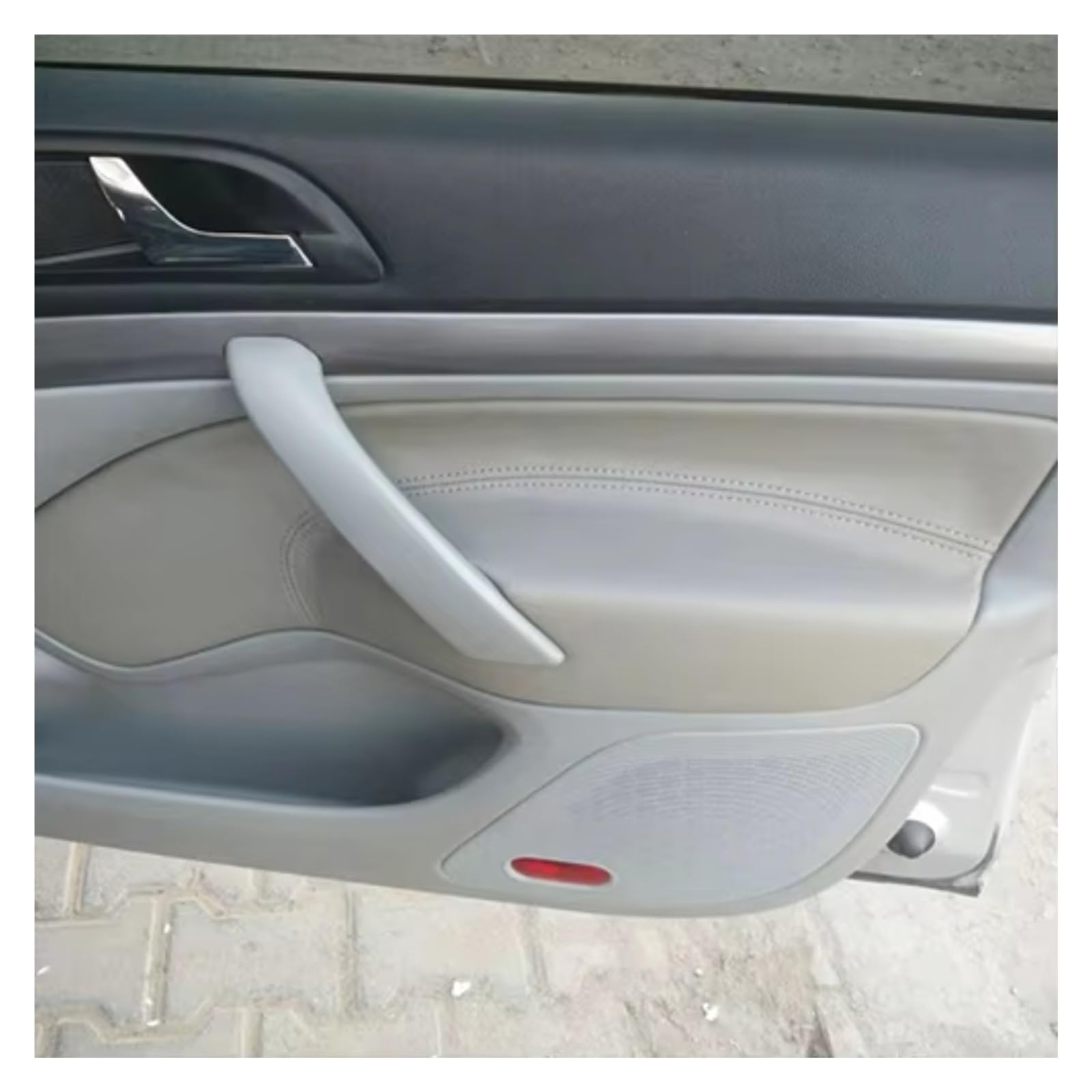 Innenzubehör Für Skoda Für Octavia 2007-2014 4 stücke Mikrofaser Leder Auto Türgriff Armlehne Panel Abdeckung Trim RHD Auto Dekorative(Gray,Rear 2pcs) von Mfibbmf