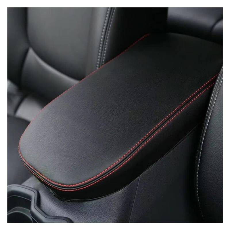 Innenzubehör Für Toyota für RAV4 2019-2025 Lagerung Deckel Leder Schutzhülle Auto Konsole Container Armlehne Abdeckung Auto Dekorative(Red) von Mfibbmf