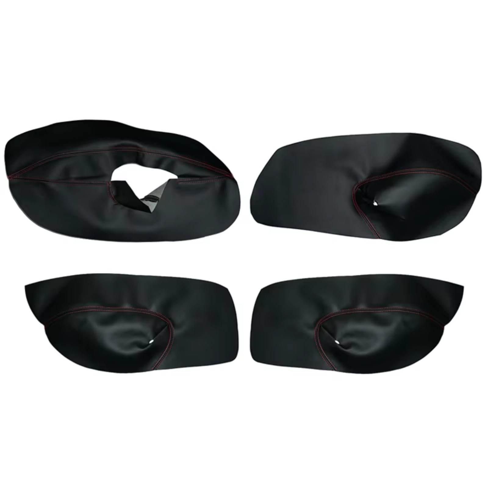 Innenzubehör Für VW Für Golf 4 MK4 Für Bora Für Jetta 1999-2005 Autotür Armlehne Panel Haut Abdeckung Trim tür Armlehne Abdeckung Auto Dekorative(LHD Black -red line) von Mfibbmf