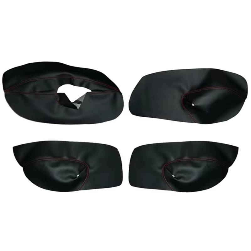 Innenzubehör Für VW Für Golf 4 MK4 Für Bora Für Jetta 1999-2005 Autotür Armlehne Panel Haut Abdeckung Trim tür Armlehne Abdeckung Auto Dekorative(LHD Black -red line) von Mfibbmf