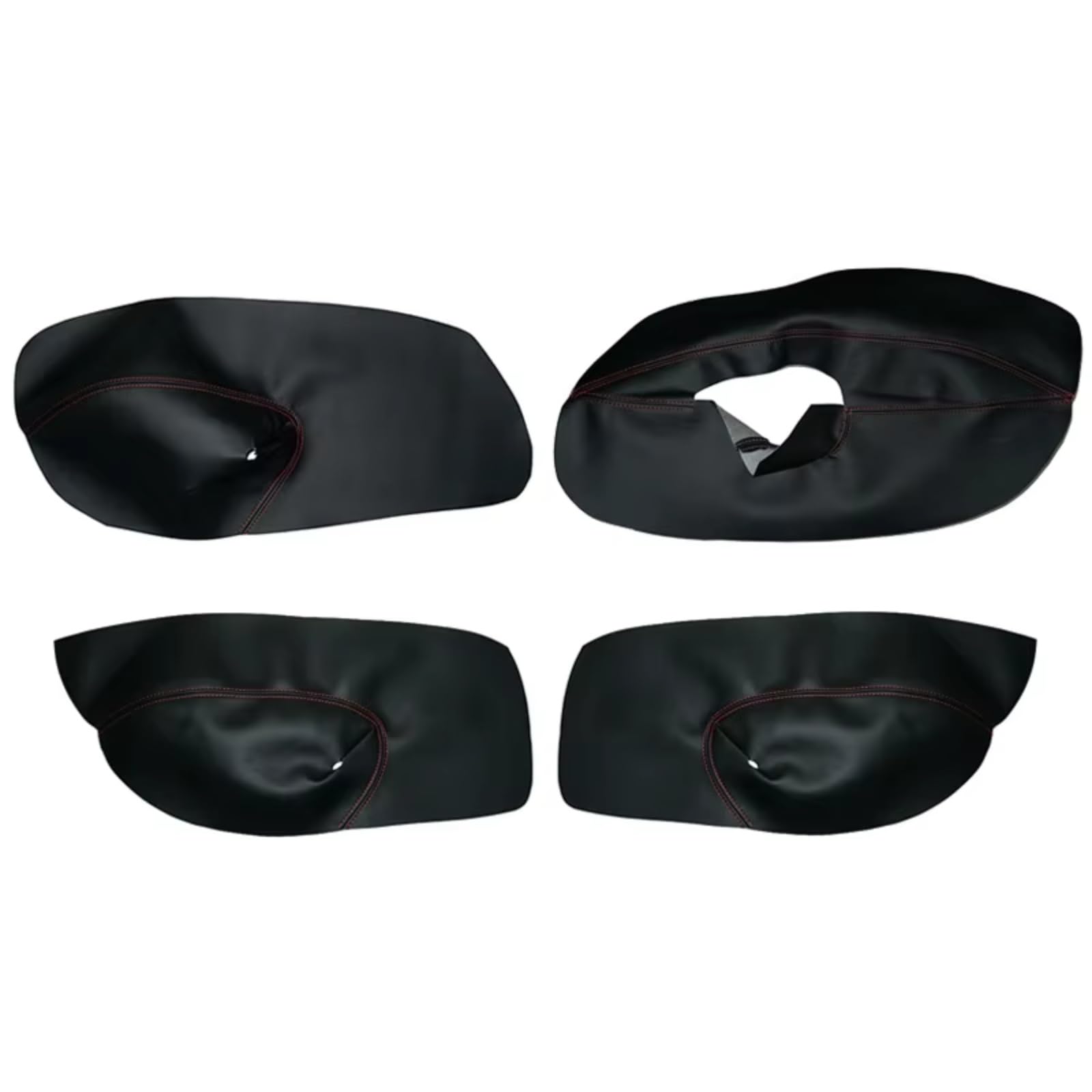 Innenzubehör Für VW Für Golf 4 MK4 Für Bora Für Jetta 1999-2005 Autotür Armlehne Panel Haut Abdeckung Trim tür Armlehne Abdeckung Auto Dekorative(RHD Black -red line) von Mfibbmf