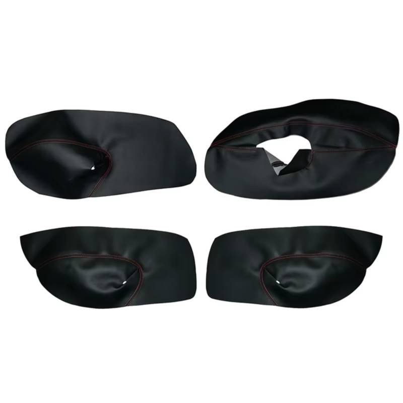 Innenzubehör Für VW Für Golf 4 MK4 Für Bora Für Jetta 1999-2005 Autotür Armlehne Panel Haut Abdeckung Trim tür Armlehne Abdeckung Auto Dekorative(RHD Black -red line) von Mfibbmf