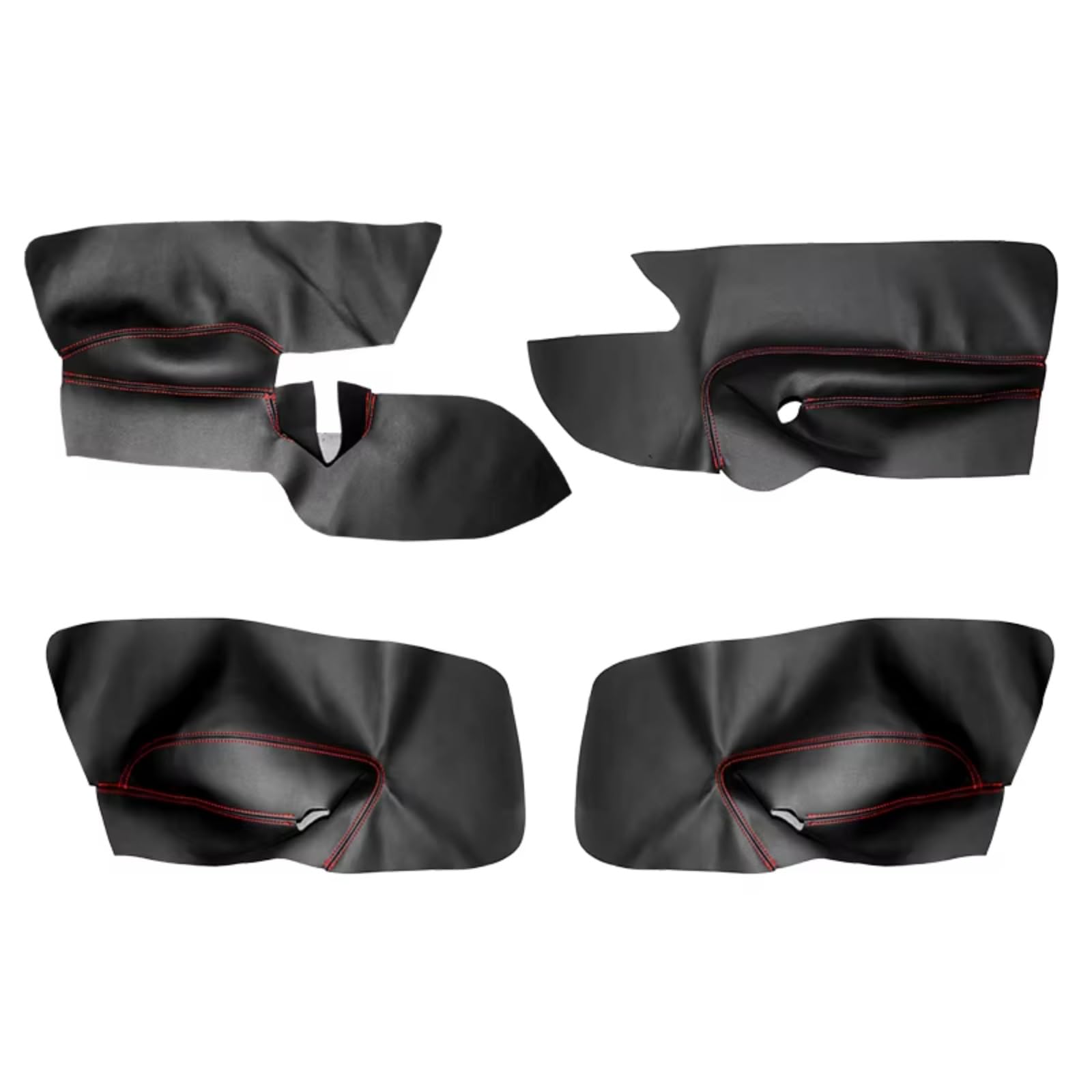 Innenzubehör Für VW Für Golf 5 Für Jetta 2005-2009 Auto Tür Armlehne Panel Abdeckung Aufkleber Trim Links Hand stick Tür Panel Abdeckung Auto Dekorative(4pcs Black-red line) von Mfibbmf