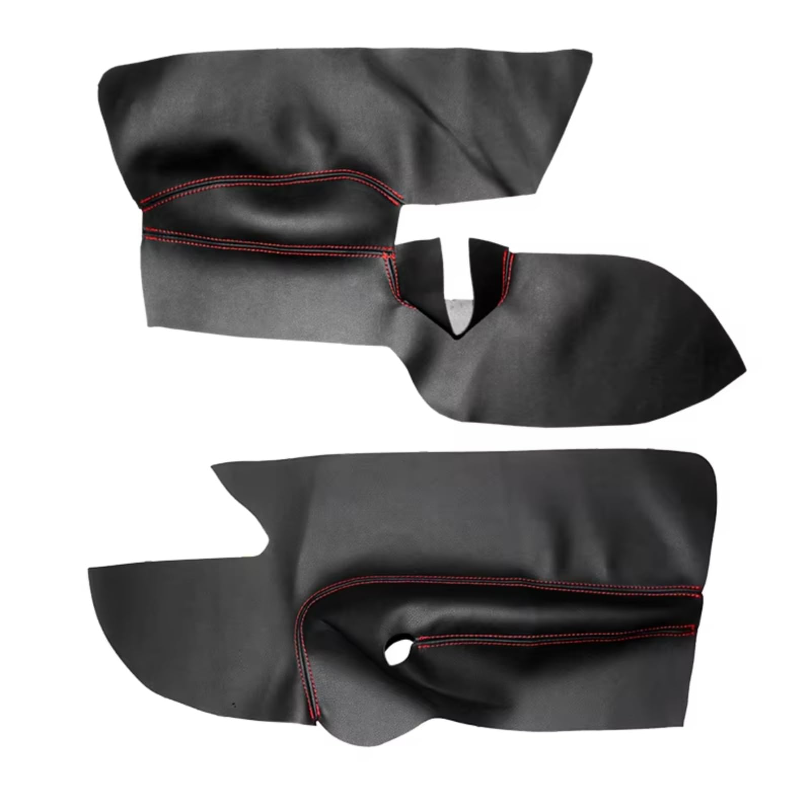 Innenzubehör Für VW Für Golf 5 Für Jetta 2005-2009 Auto Tür Armlehne Panel Abdeckung Aufkleber Trim Links Hand stick Tür Panel Abdeckung Auto Dekorative(Front Black-red) von Mfibbmf