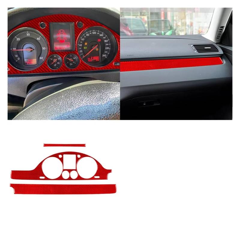 Innenzubehör Für VW Für Passat B6 2006-2011 Dashboard Tacho Panel Trim Abdeckung Innen Auto Aufkleber Auto Dekorative(Type Q) von Mfibbmf