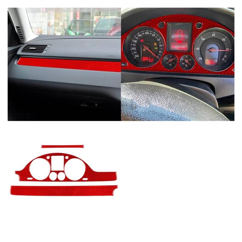 Innenzubehör Für VW Für Passat B6 2006-2011 Dashboard Tacho Panel Trim Abdeckung Innen Auto Aufkleber Auto Dekorative(Type R) von Mfibbmf