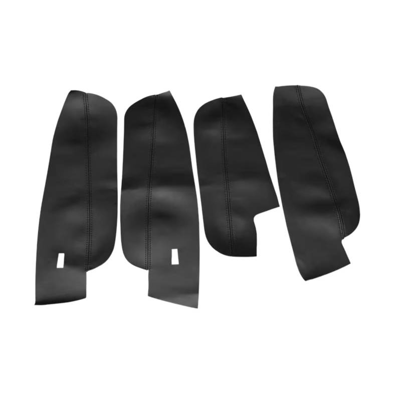 Innenzubehör Für VW Für Tiguan 2017-2019 Auto Innen Zubehör Tür Armlehne Panel Abdeckung Trim 4 stücke Weiches Leder Auto Dekorative(Schwarz) von Mfibbmf