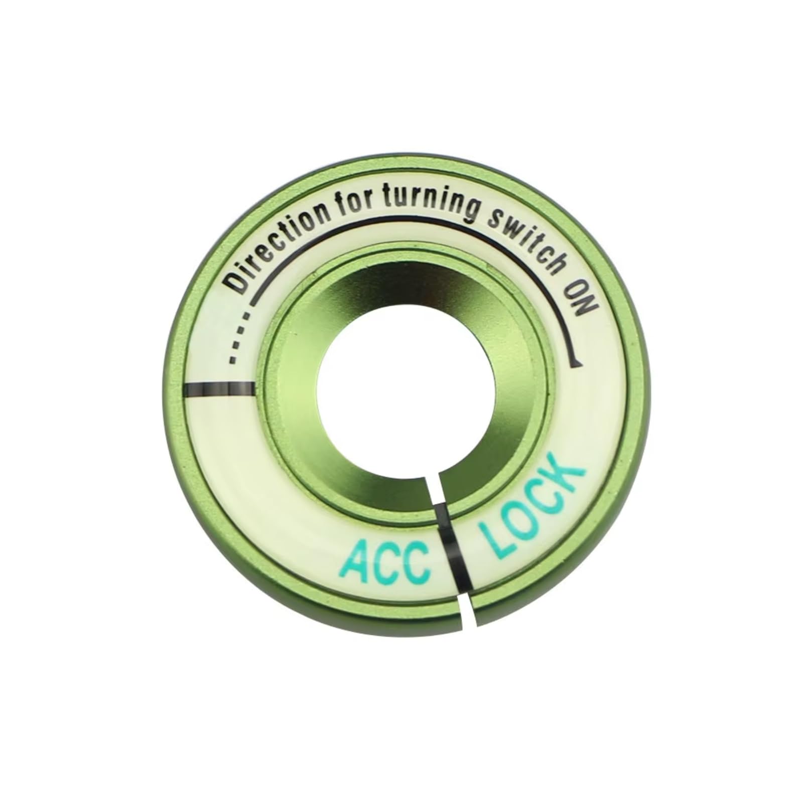 Innenzubehör Für VW für GOLF 4 5 6 7 MK7 für JETTA MK6 MK5 für POLO für Passat B5 B6 B7 Leucht Zündschlüssel Ring Schalter Trim Aufkleber Auto Dekorative(Green) von Mfibbmf