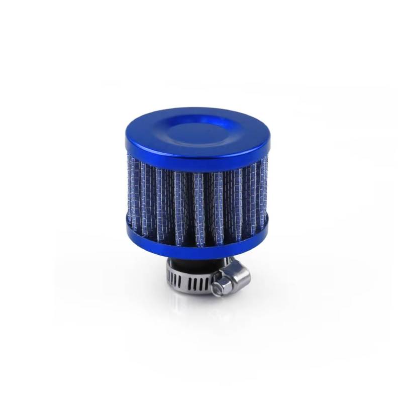 Motorrad Luftfilter 12mm Universal Auto Luftfilter Motorrad Kaltlufteinlass High Flow Kurbelgehäuse Entlüftungsabdeckung Pilzkopf Entlüftungsfilter Luftfilter Motorrad(Blue) von Mfibbmf