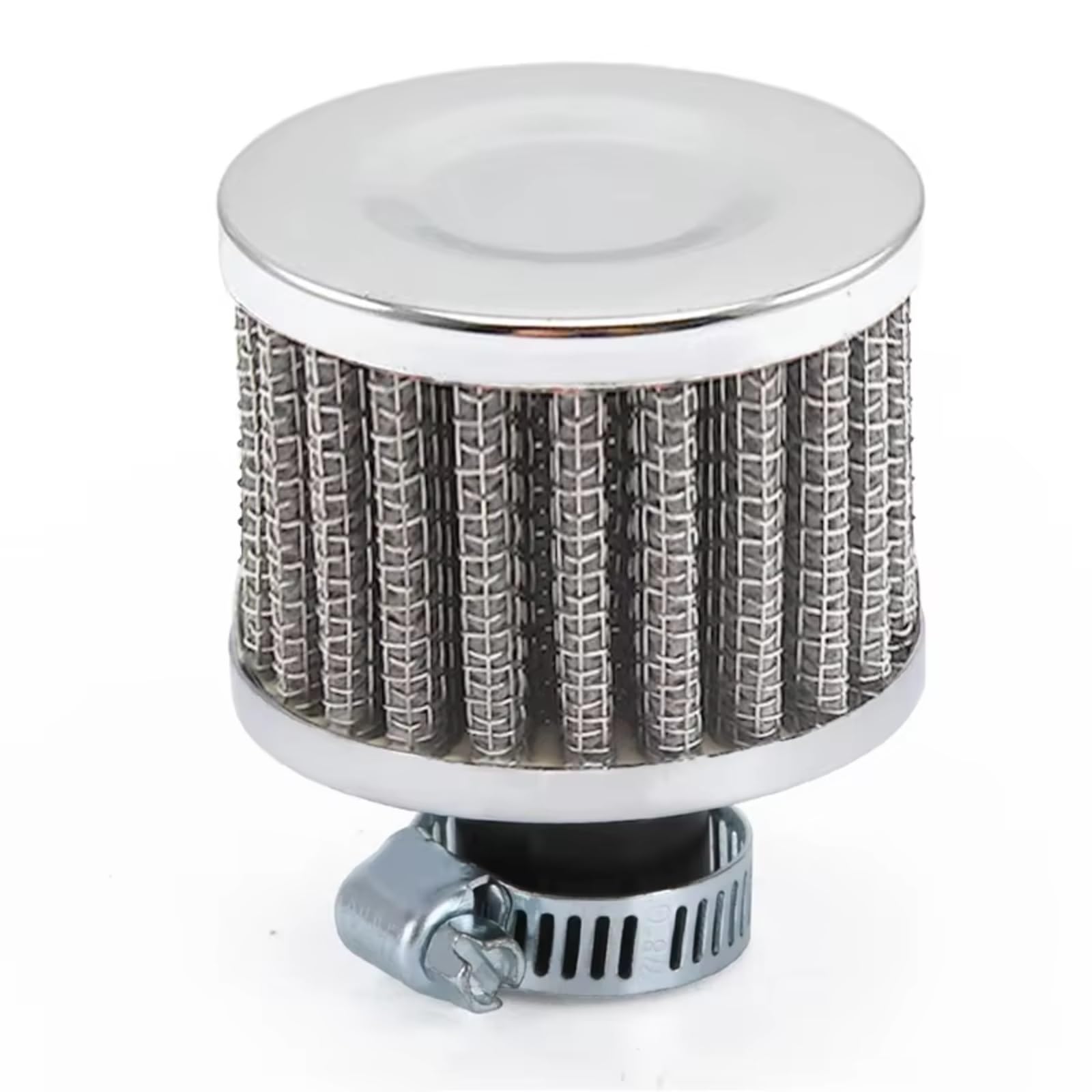 Motorrad Luftfilter Luftfilter Motorrad 12mm Filter Verschnaufpause High Flow Air Intake Turbo Kurbelgehäuse Entlüftungsabdeckung Leistungsfilter Luftfilter Motorrad(Silber) von Mfibbmf