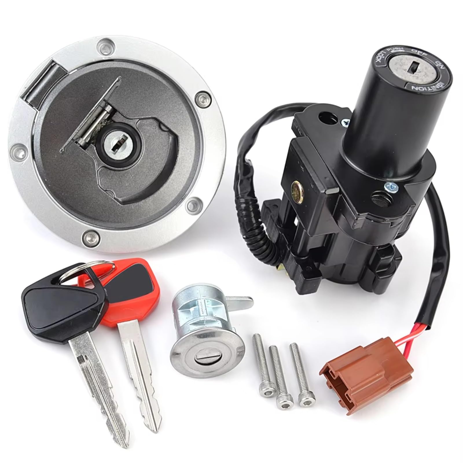 Motorrad Zündschlüssel Für CB 500 500F CBR 400 500 400R 500R/CB500 CB500F CBR400 CBR400R CBR500 CBR500R Kraftstoff Gas Kappe Zündung Schalter Sitz Schloss Zündschloss Motorrad Motorrad Zündschlüssel Für CB 500 500F CBR 400 500 400R 500R/CB500 CB500F CBR400 CBR400R CBR500 CBR500R Kraftstoff Gas Kappe Zündung Schalter Sitz Schloss Zündschloss Motorrad von Mfibbmf