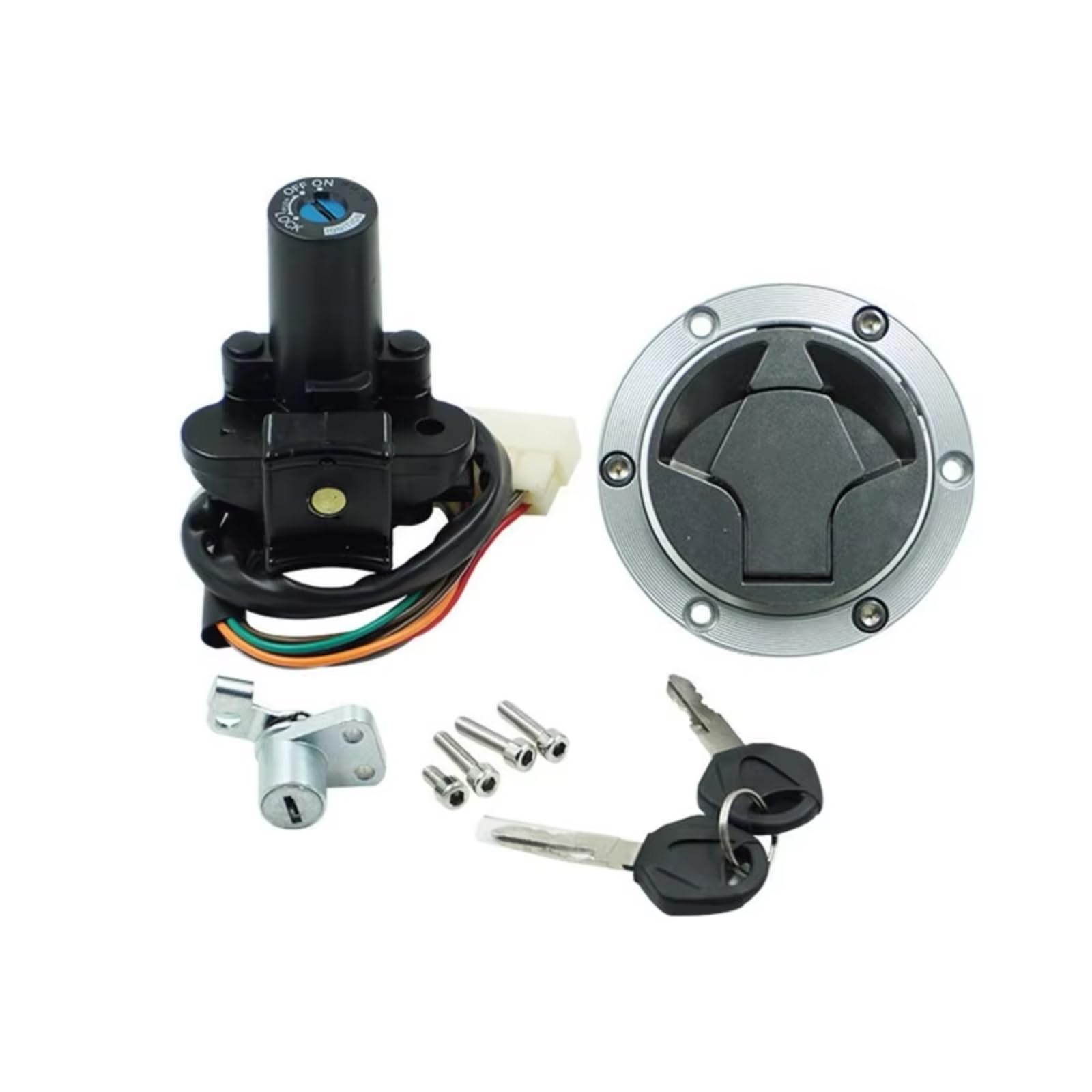 Motorrad Zündschlüssel Für Kawasaki EX250 Für Ninja 250 2008-2014 EX300 300 Z250 Z300 Z250SL Motorrad Zündschloss Tankdeckel Sitzschloss Schlüssel Kits Zündschloss Motorrad Motorrad Zündschlüssel Für Kawasaki EX250 Für Ninja 250 2008-2014 EX300 300 Z250 Z300 Z250SL Motorrad Zündschloss Tankdeckel Sitzschloss Schlüssel Kits Zündschloss Motorrad von Mfibbmf