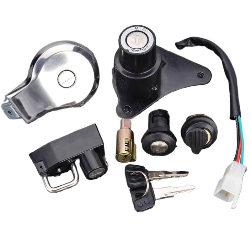 Motorrad Zündschlüssel Für XV125 Für Virago 125 1997-2000 XV250 Für Virago 250 1988-2013 Zündschloss Tankdeckel Sitzschloss Schlüsselsatz Zündschloss Motorrad von Mfibbmf