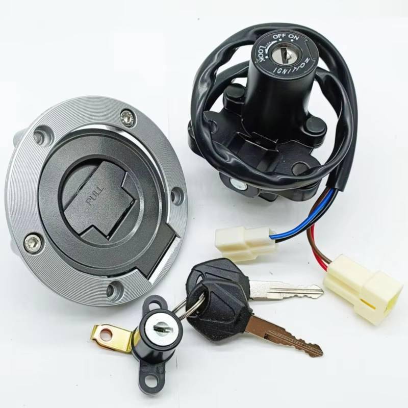 Motorrad Zündschlüssel Für XVS1300CU XVS1300 Für Custom 2014-2016/XVS1300A Für V-Star 2007-2009/2011-2015 Zündschloss Schloss Tankdeckel Set Schloss Schlüssel Zündschloss Motorrad von Mfibbmf