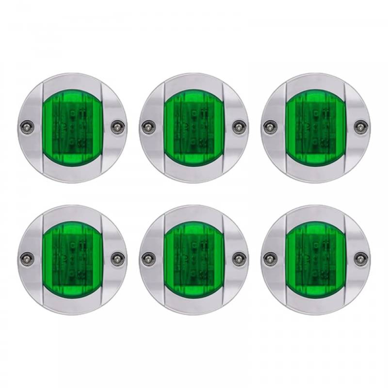 MiOYOOW 6 STÜCKE LED Marine Bootslichter Marine Ankerlicht 12 V LED-Seitenmarkierungsleuchte Ankerhecklampe IP67 wasserdichte Seitenmarkierungsleuchte für Bootsdeck Pontonboot Bassboot Yacht von MiOYOOW