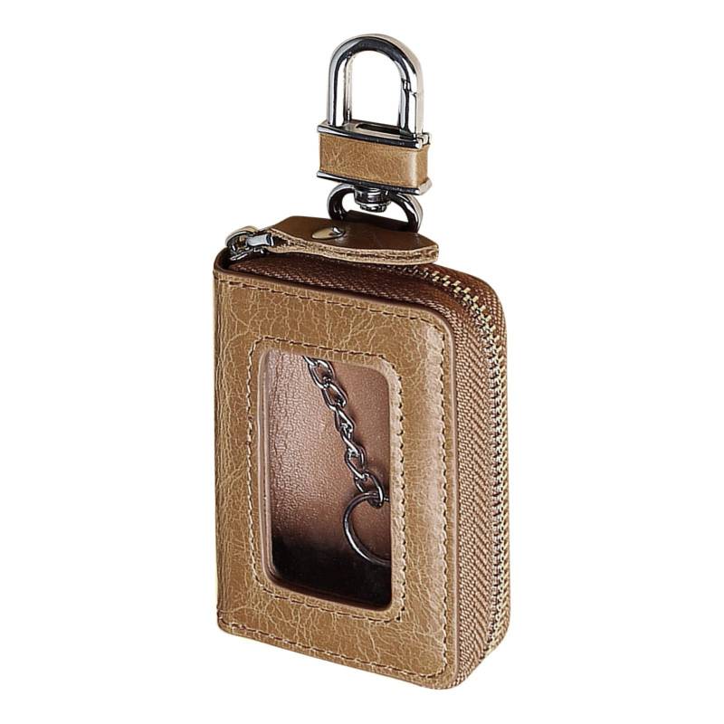 MiOYOOW Autoschlüssel-Etui, Leder-Schlüsselanhänger-Abdeckung, Leichter, transparenter Schlüsselanhänger-Schutz für Schlüsselanhänger-Münzen von MiOYOOW