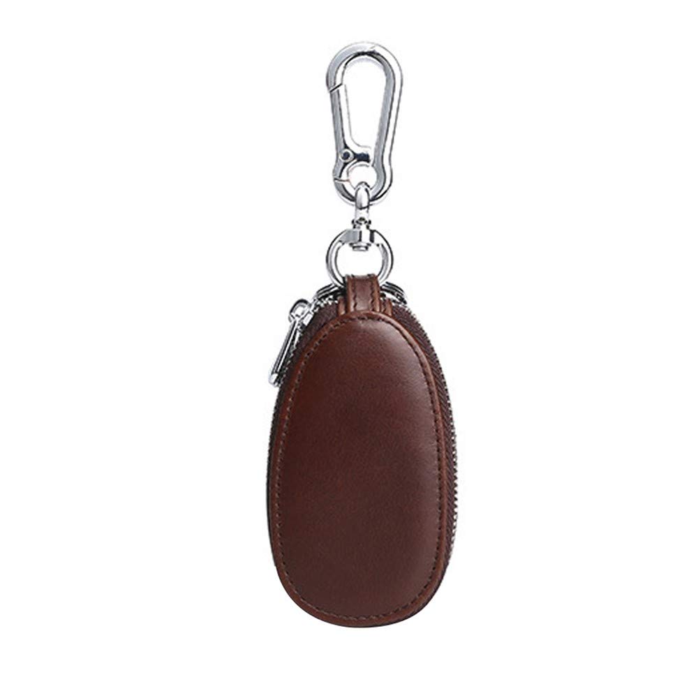 MiOYOOW Leder Autoschlüssel Tasche, Auto Smart Keychain Münzhalter Auto Fernbedienung Schlüsselanhänger für Frauen und Männer, 9 × 3,5 × 5,5 cm von MiOYOOW