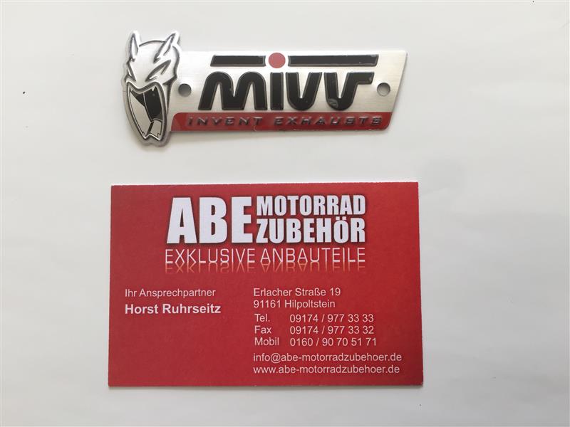 MIVV Aufkleber Label Emblem Logo new, hitzefest, Alu, Sport Auspuff Sticker klein MIVV Aufkleber Label Emblem Logo new, hitzefest, Alu, Sport Auspuff Sticker klein von MiVV