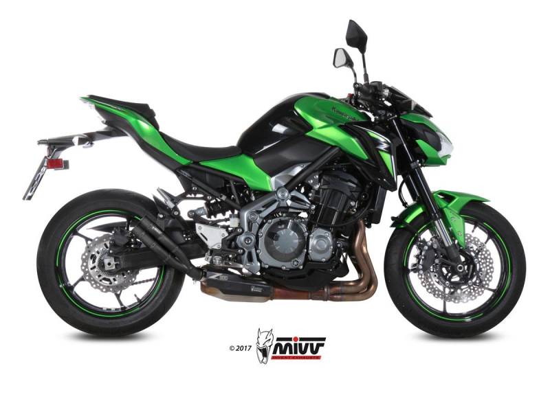 Sport Auspuff MIVV Double Gun Edition BLACK Kawasaki Z 900 Bj. 2017-2019 EURO-4 ABE von MiVV