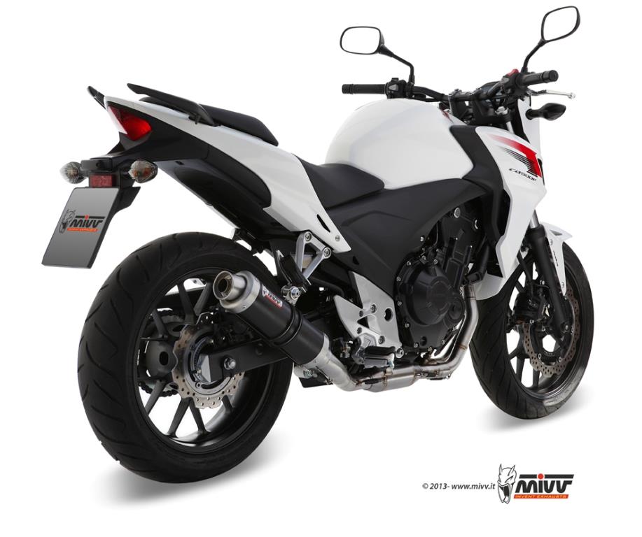 Sport Auspuff MIVV GP Steel BLACK Honda CBR 500 R Bj. 2013-2015 Typ: PC44 +ABE von MiVV