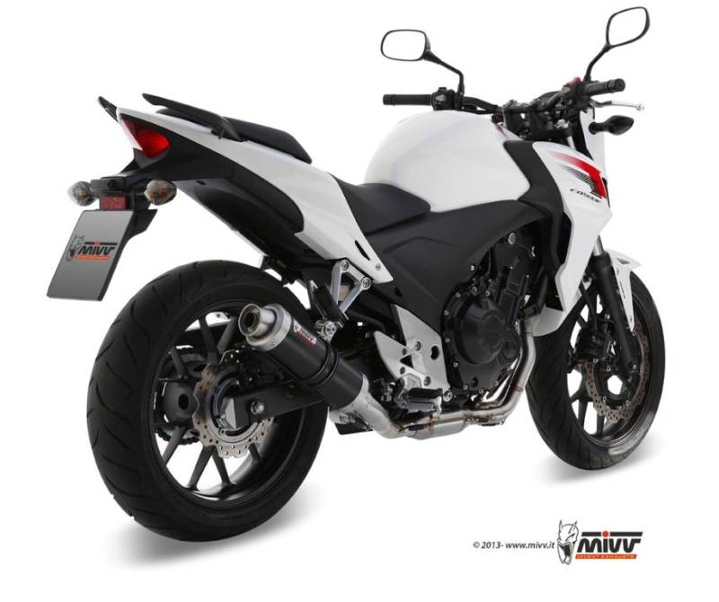 Sport Auspuff MIVV GP Steel BLACK Honda CBR 500 R Bj. 2013-2015 Typ: PC44 +ABE von MiVV