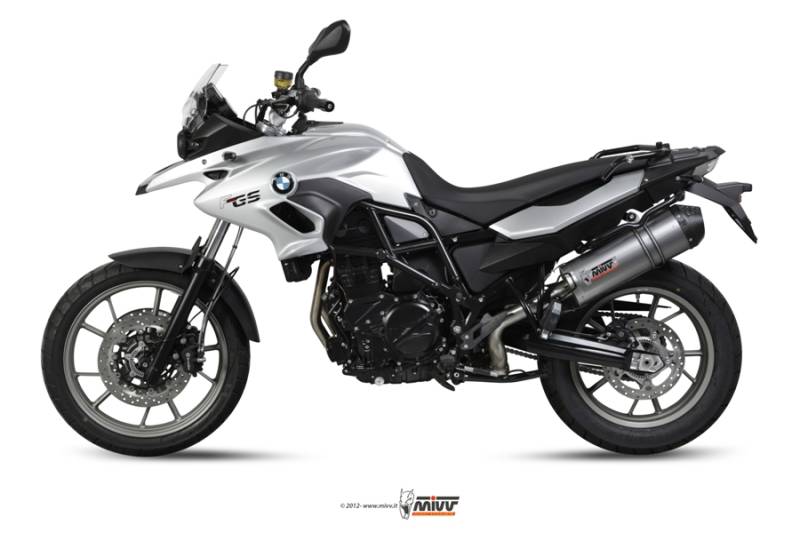 Sport Auspuff MIVV OVAL Titan m.Carbonendkappe BMW F 700 GS Bj. 2012-2018 Typ:K70 EURO-3/EURO-4 +ABE von MiVV