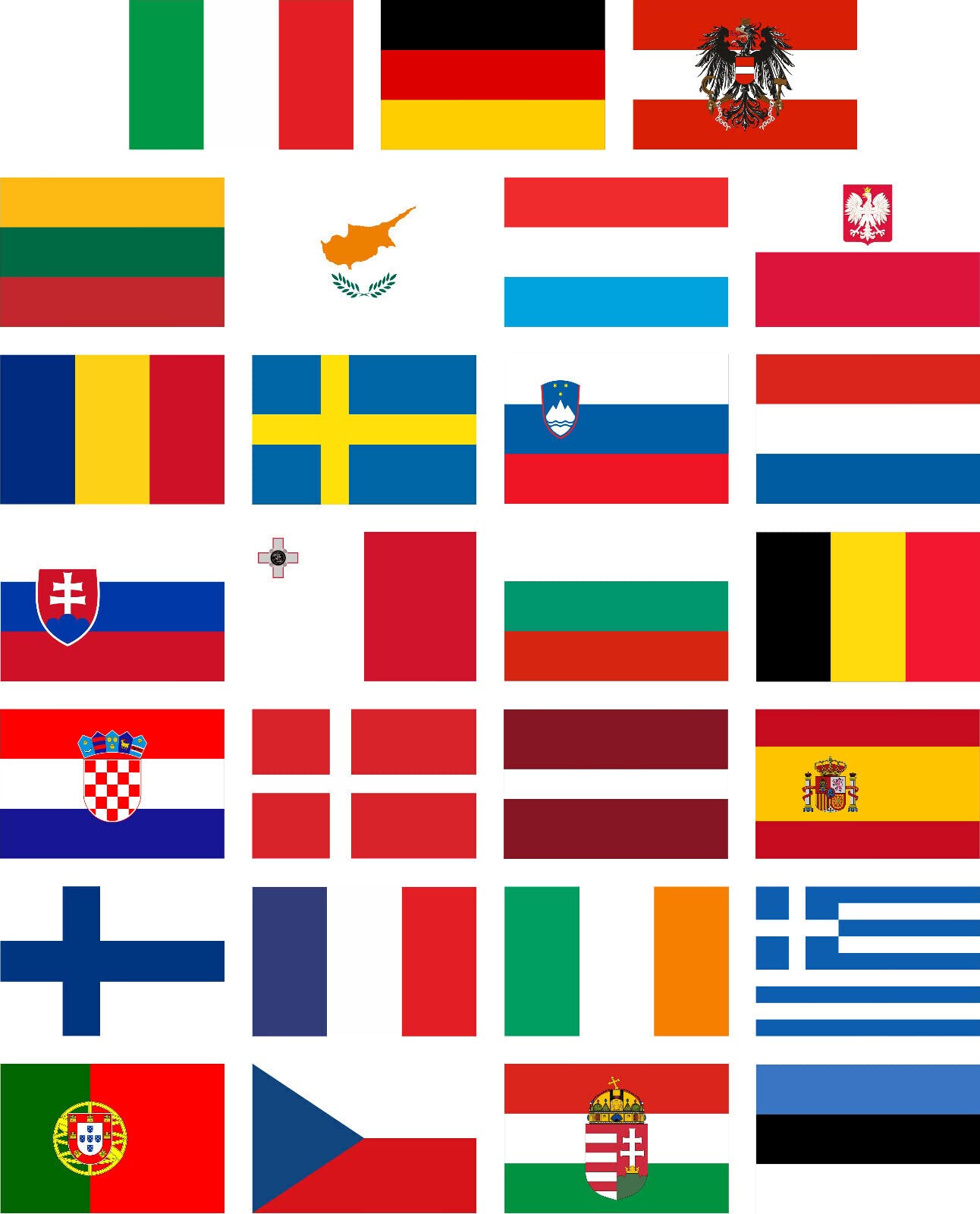 ⭐️ SET Premium Auto Aufkleber 27 EU Länder Staaten Europäische Union ⭐️ je 5,4x8,4 cm ⭐️ car Sticker Motorrad Fahne Flagge z.Bsp Deutschland Frankreich Schweden Finnland Spanien Portugal von Michael & Rene Pflüger Barmstedt